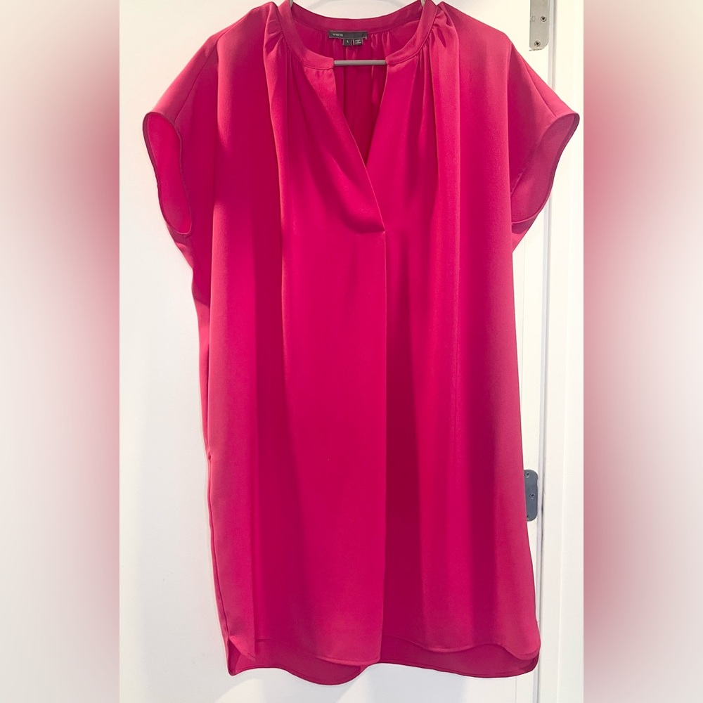 Vince shirt dress with pockets -pink